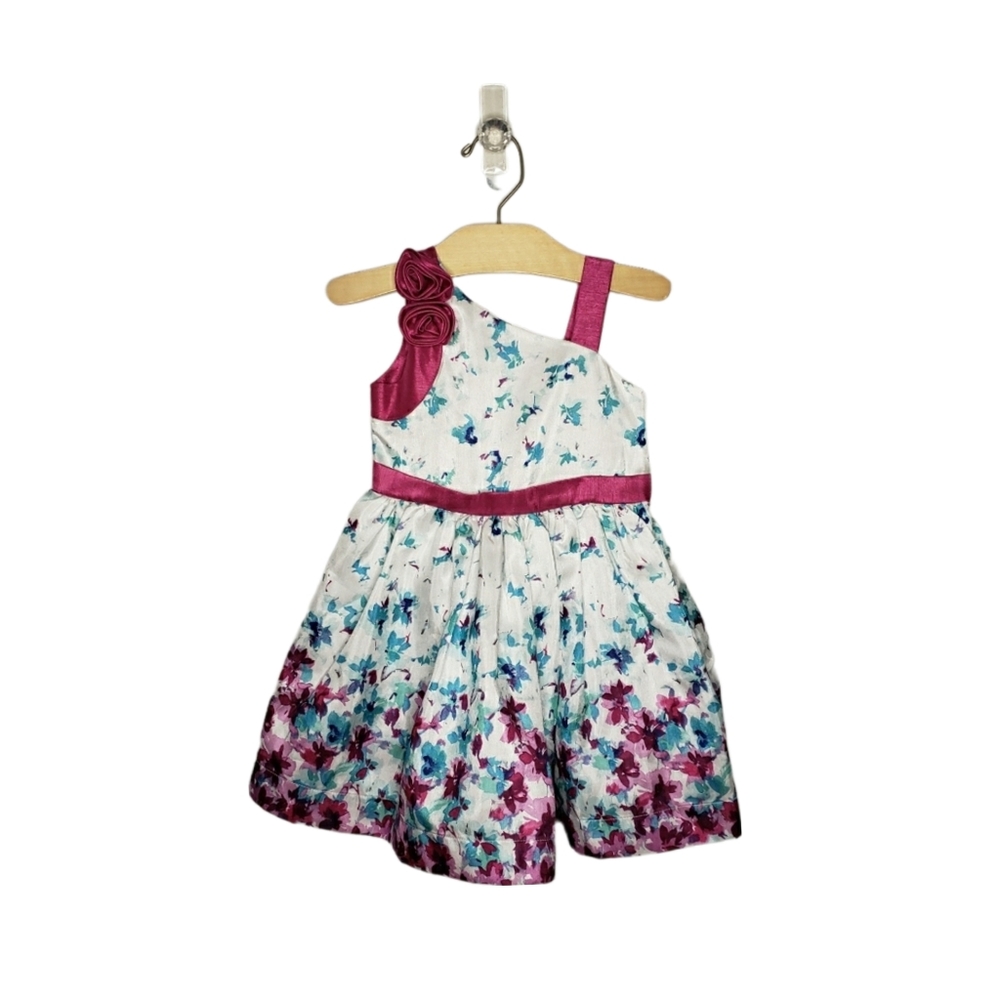Dressed Up by Gymboree 2T Toddler Girl Floral Rosette Party Formal Dress